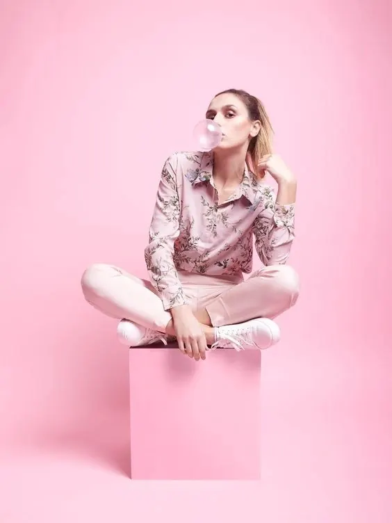 Pink Studio Portrait