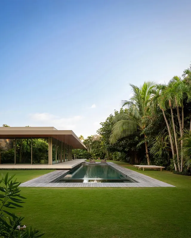 Tropical Resort Poolside View