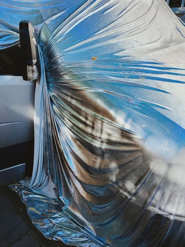 Iridescent Crinkled Foil Texture