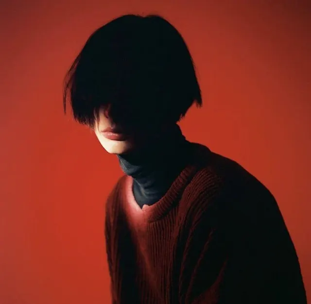 Shadowed Portrait in Red