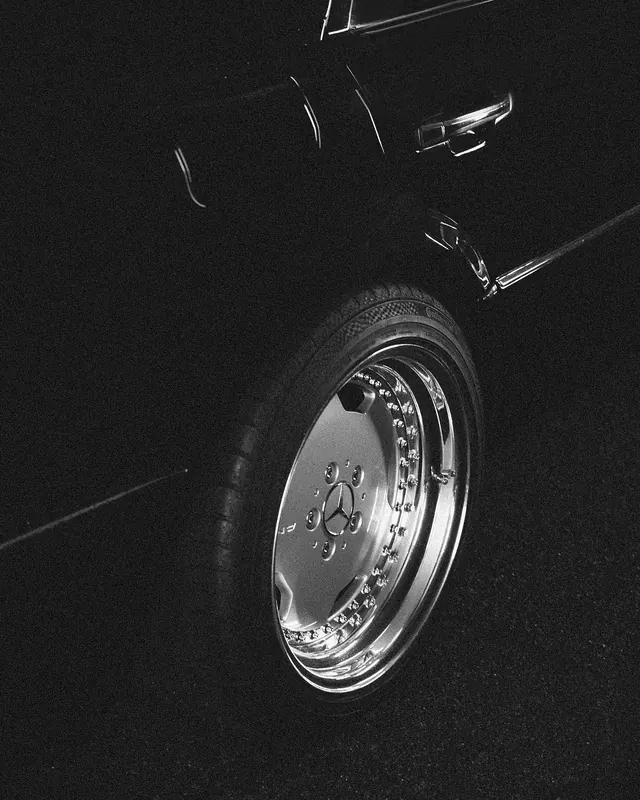 Monochrome Car Wheel Detail