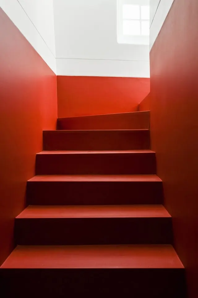 Red Architectural Staircase