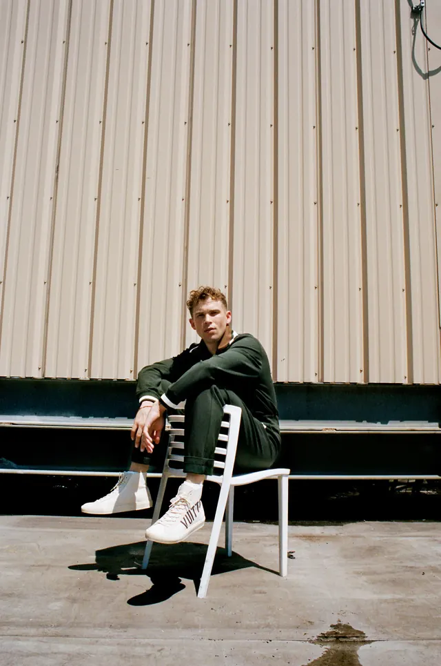 Portrait of a man in a studio