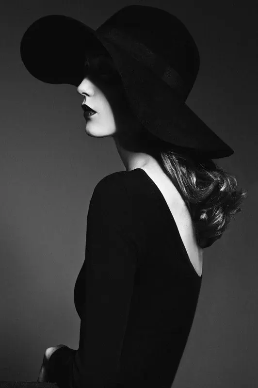 Woman in Wide-Brimmed Hat Portrait