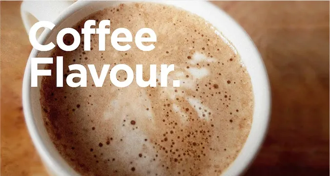 Coffee Flavour Typography Overlay