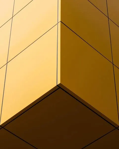 Yellow Geometric Architectural Detail, minimal, geometric, vibrant