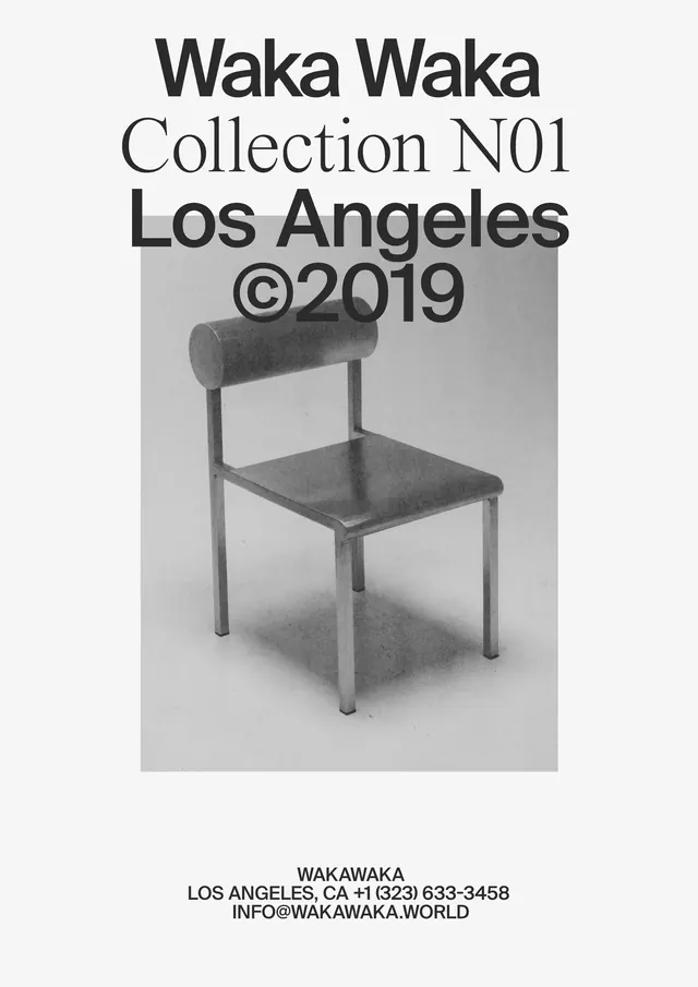 Waka Waka metal chair product shot Los Angeles, minimal, photographic, light