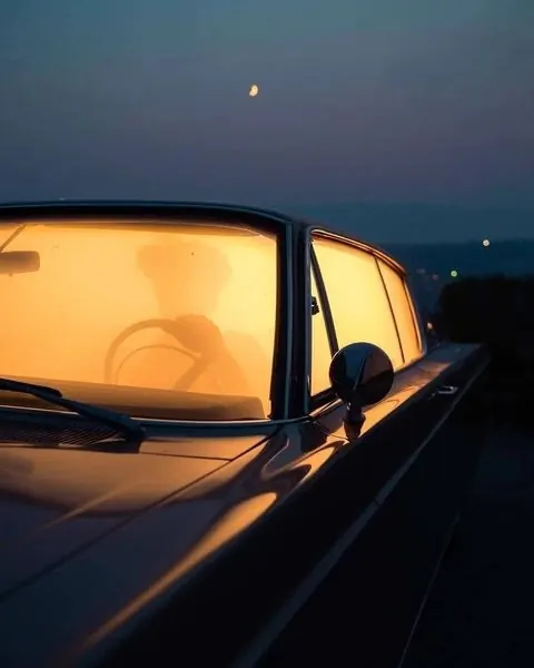 Vintage Car at Dusk