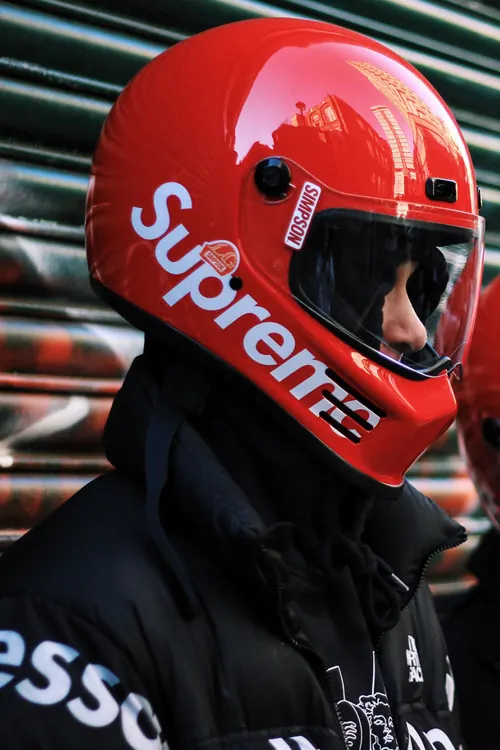 Supreme Helmet and Apparel Close-up