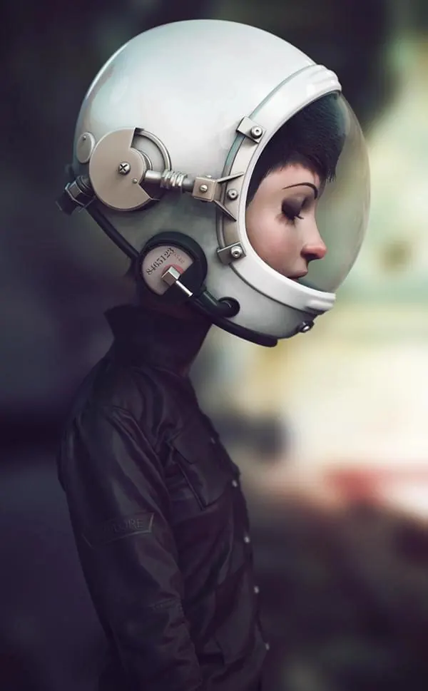 Person in White Motorcycle Helmet