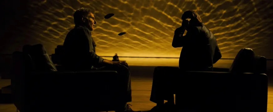 Silhouetted Figures in Golden Light