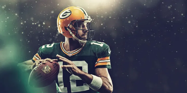 American Football Player Action Shot