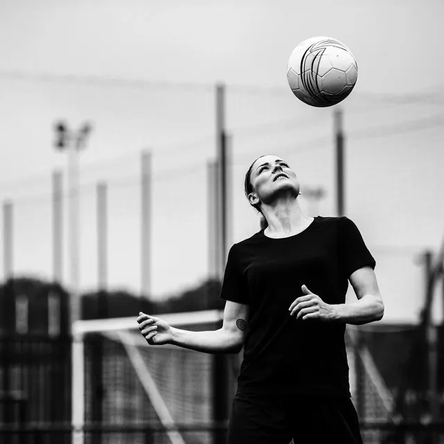 Black and White Volleyball Action Shot