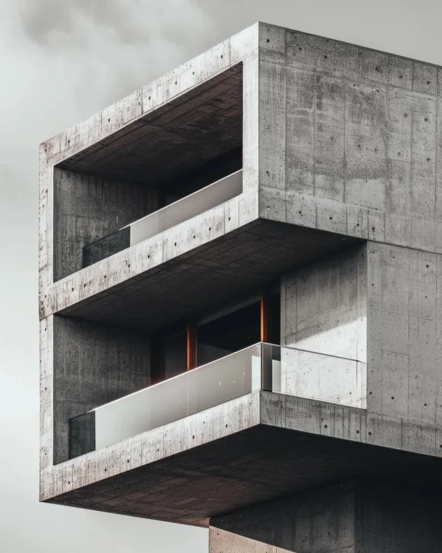 Brutalist Concrete Architecture, brutalist, minimal, monochrome