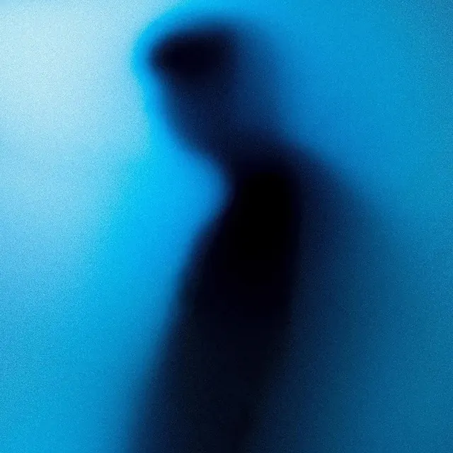 Blurred Blue Silhouette