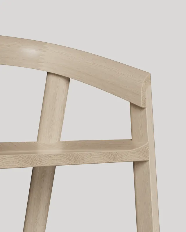 Chair arm detail, minimal, organic, light