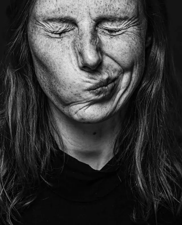 Monochrome portrait study, photographic, monochrome, monochrome