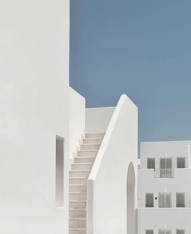 Minimalist Mediterranean architecture study, photographic, minimal, light