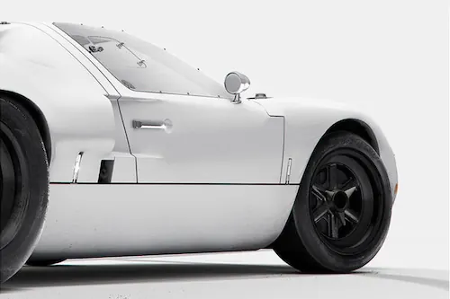 Minimalist Sports Car Side Profile, minimal, monochrome, light