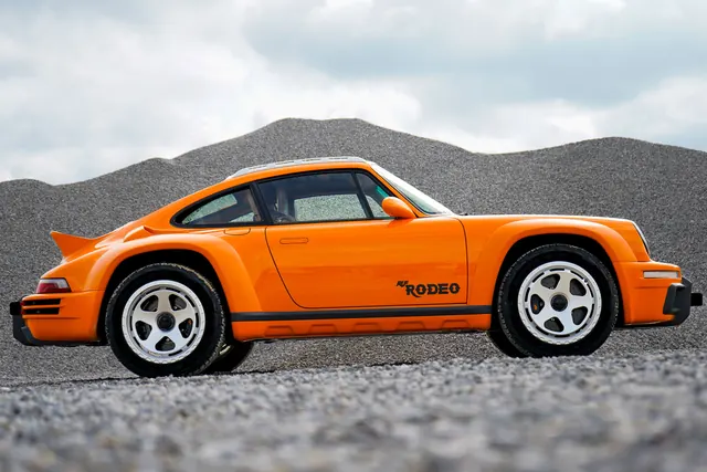 RUF Rodeo off-road supercar—orange profile shot, photographic, technical, vibrant