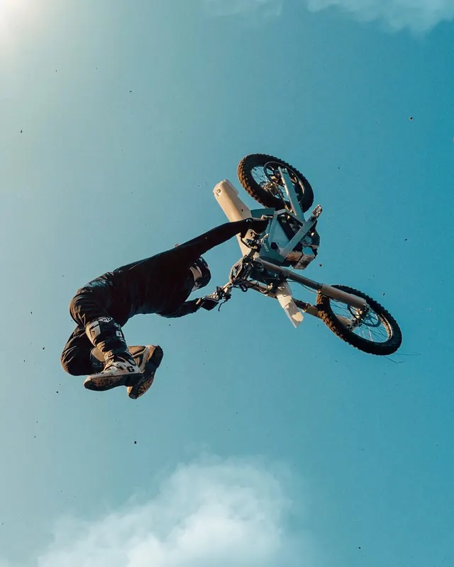 BMX Rider Mid-Air Action Shot