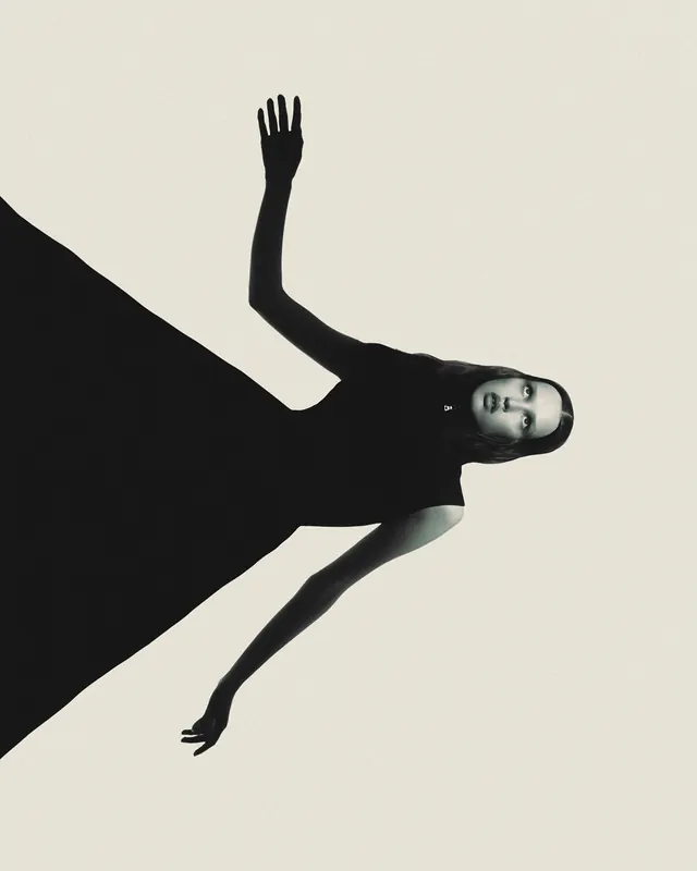 High-Contrast Silhouette Portrait