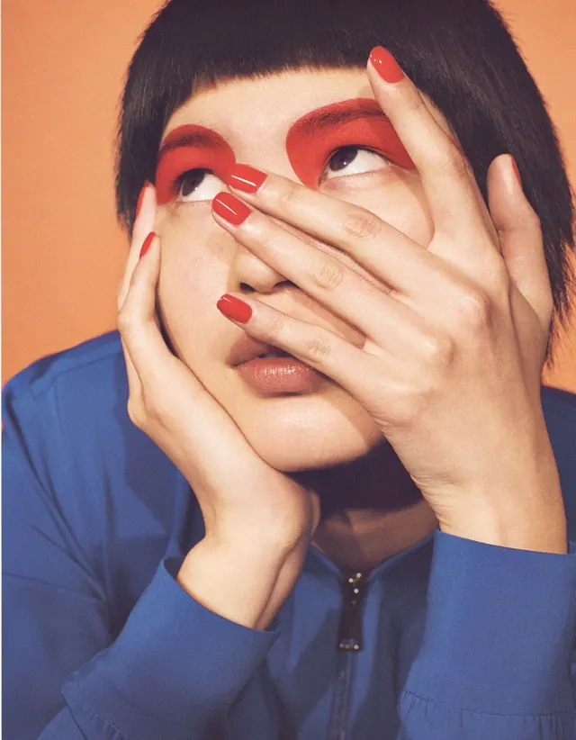 Editorial Portrait with Bold Makeup