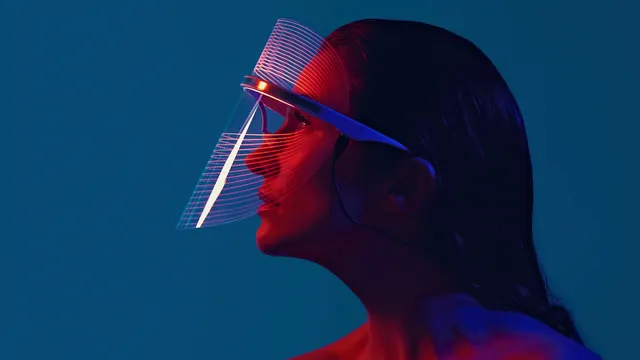 Cybernetic Portrait with Neon Accents