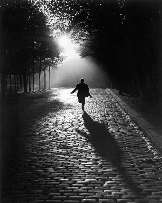 Foggy Cobblestone Path