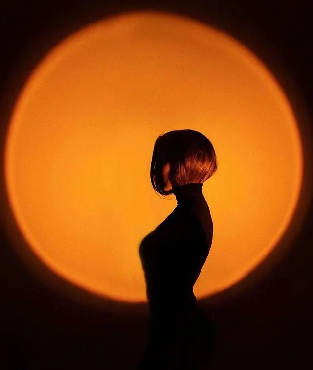 Silhouette Portrait with Circular Backlight