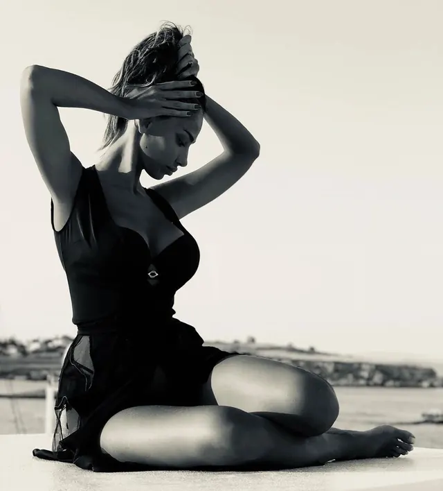 Monochrome Beach Portrait