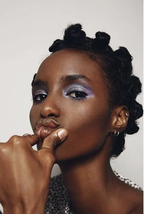 Portrait of a Woman with Bold Makeup