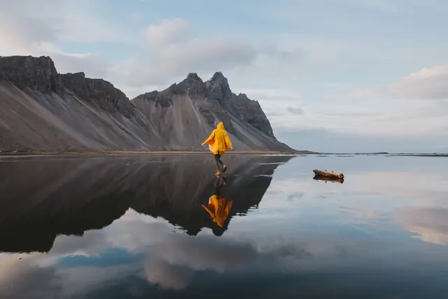 Lone Tent in Mountain Reflection