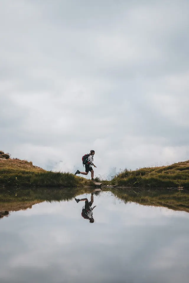 Person Reflecting in Nature