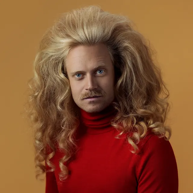 Person with Voluminous Blonde Hair