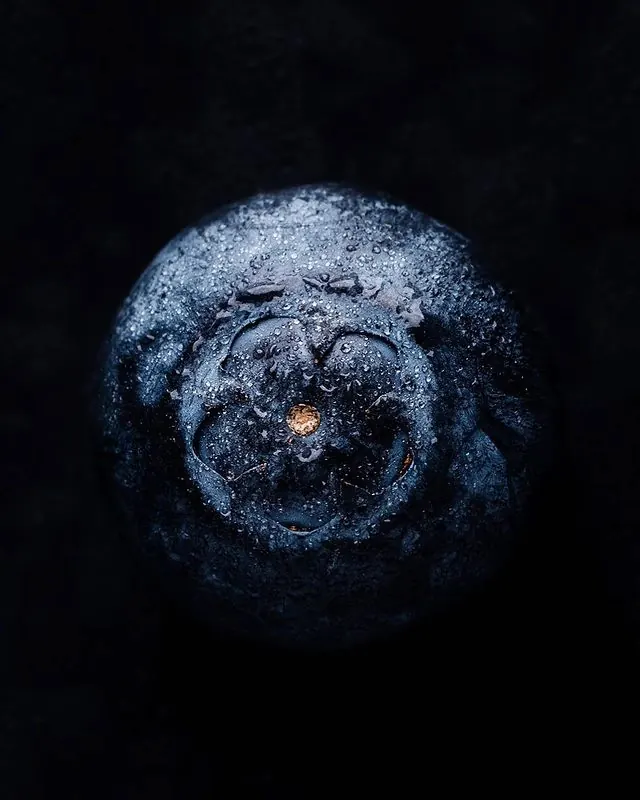 Macro Texture of a Blue Sphere
