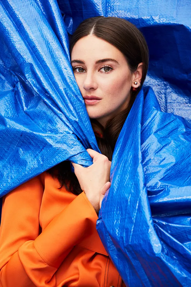 Portrait with Blue Fabric