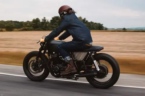 Motorcycle Rider Action Shot