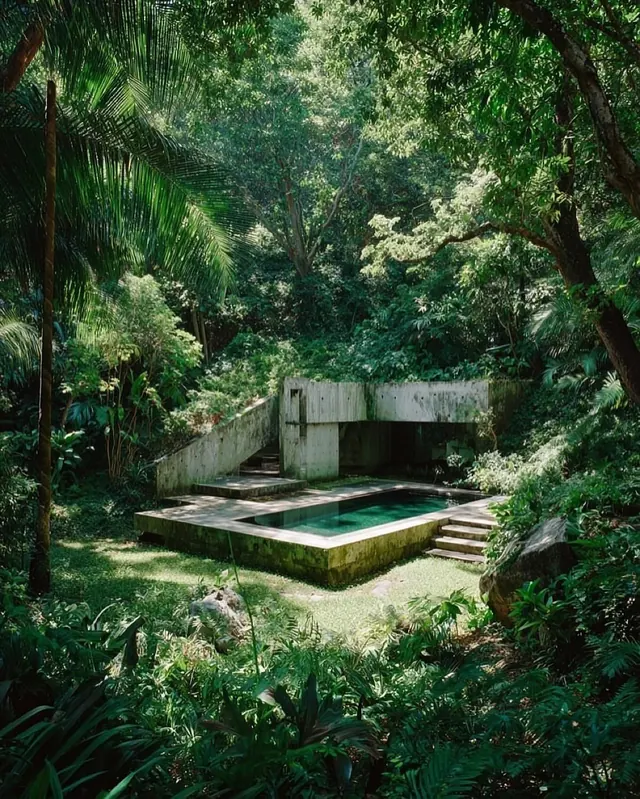 Tropical Pool in Jungle