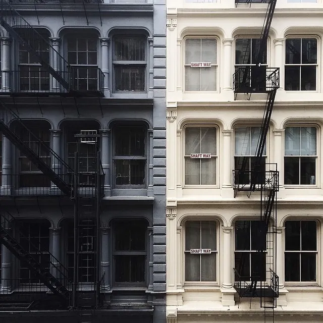 Architectural Facade Contrast