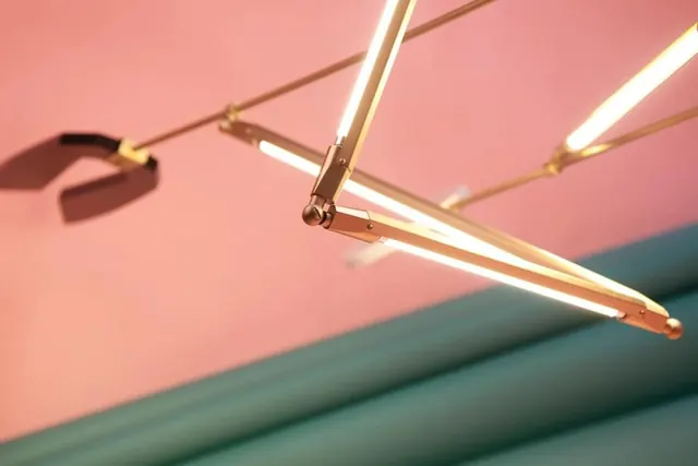 Pink and Teal Interior Lighting