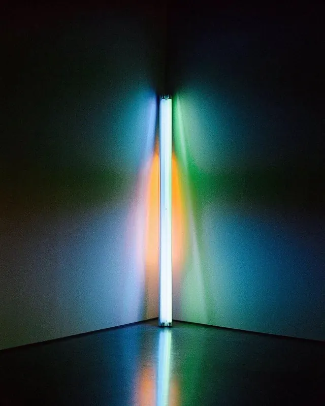 Prismatic Light Column, minimal, abstract, vibrant