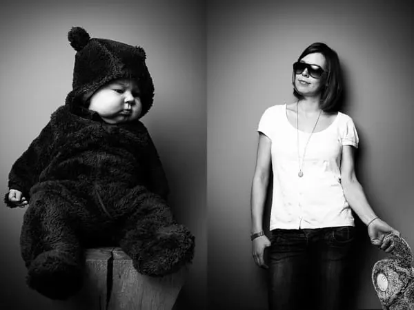 Contrast Portrait of Child and Woman