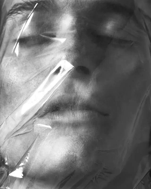 Monochrome Plastic Wrap Portrait