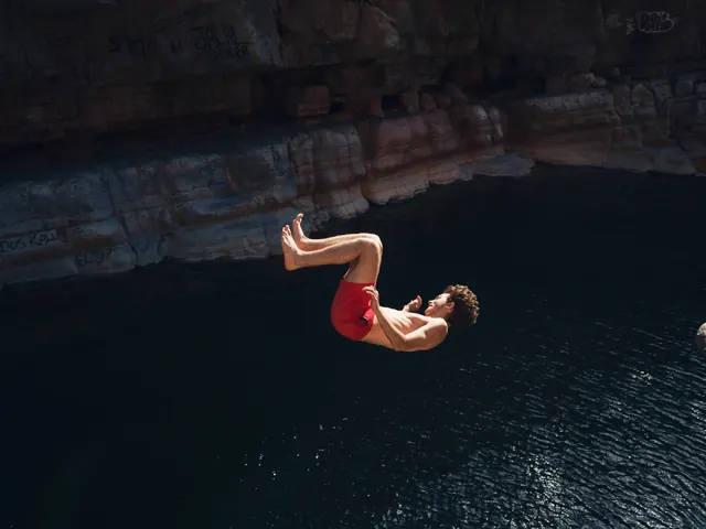 Person Jumping into Water