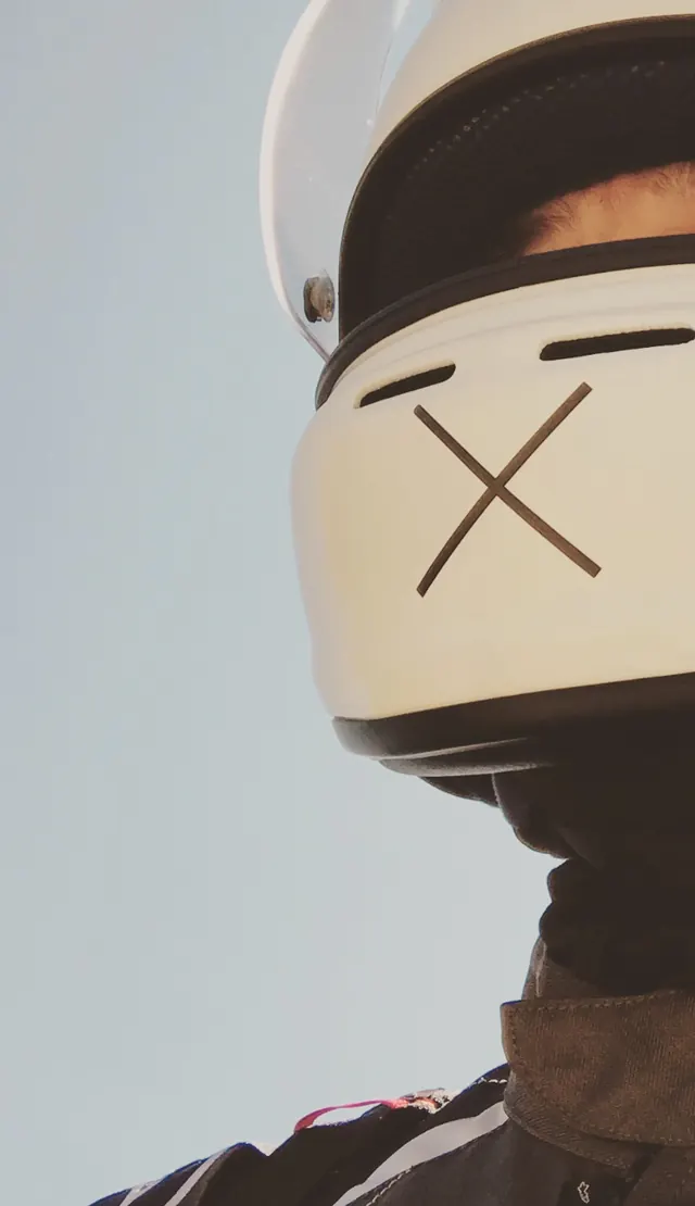Motorcycle Helmet Portrait