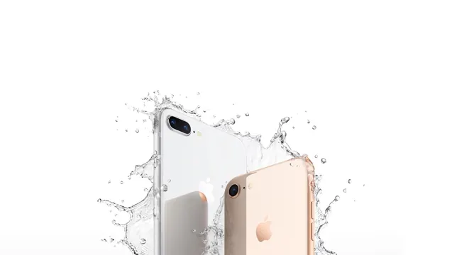Smartphone with Water Splashes