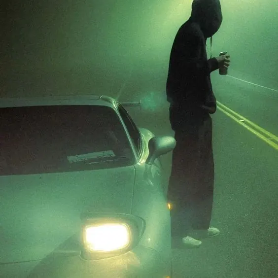 Foggy Night Street Scene