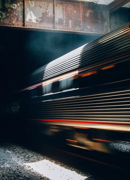 Motion Blur Train at Night