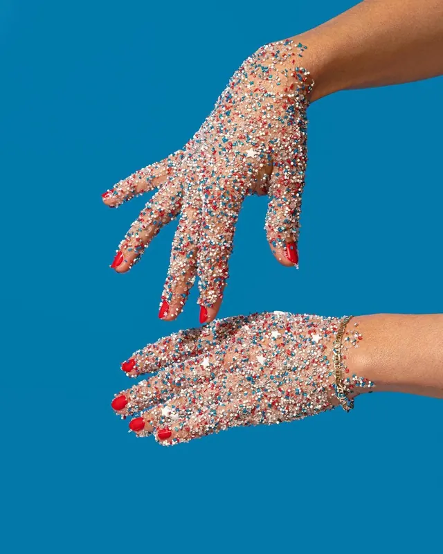 Beaded Glove Close-up